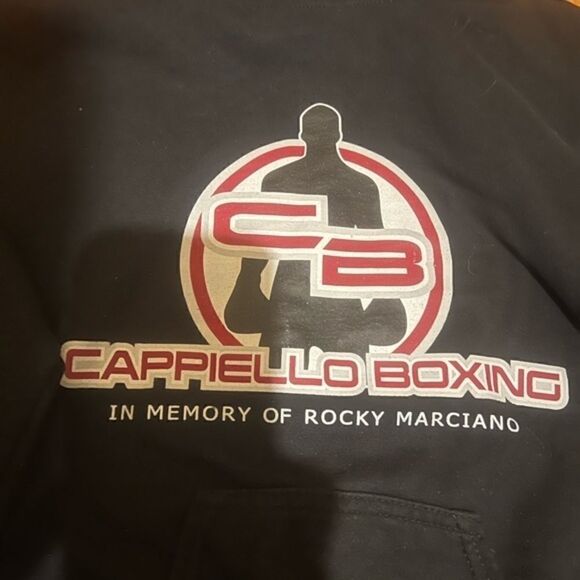 Rocky Marciano “In Memory Of” Black Hooded Sweatshirt - Picture 3 of 6